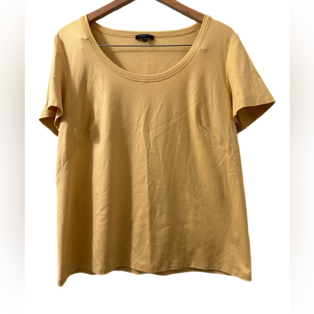 Lafayette 148 New York Short Sleeve Top in Mustard